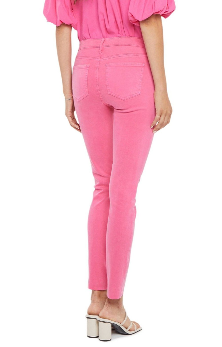 Ladieswear * | Ladies Nydj Alina Ankle Jeans Pink Peony