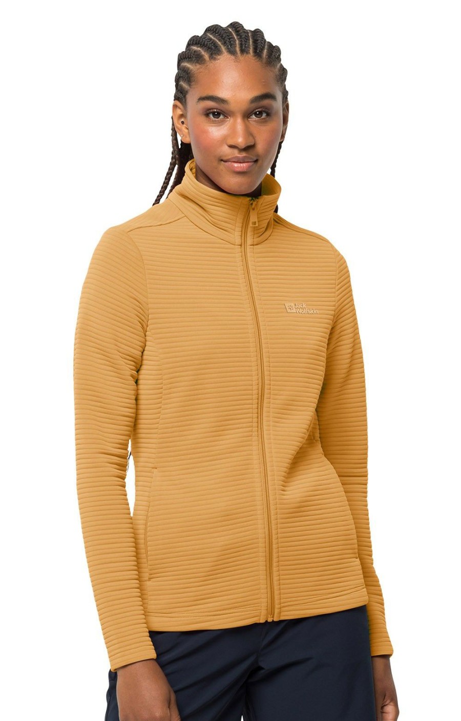 Ladieswear * | Ladies Jack Wolfskin Modesto Jacket Honey Yellow