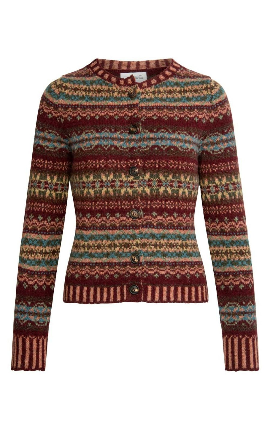 Ladieswear * | Ladies Westray Fairisle Cardigan Aphrodite