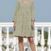 Ladieswear * | Ladies Pomodoro Buttercup Swing Dress Khaki