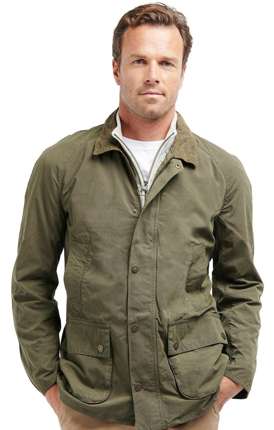 Menswear * | Men'S Barbour Ashby Casual Olive