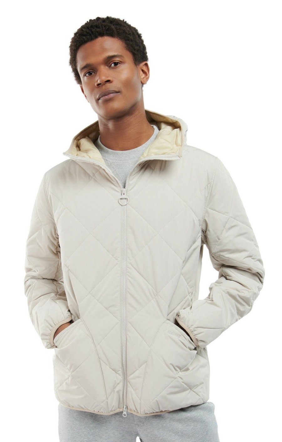 Menswear * | Men'S Barbour Hooded Liddesdale Quilt Mist