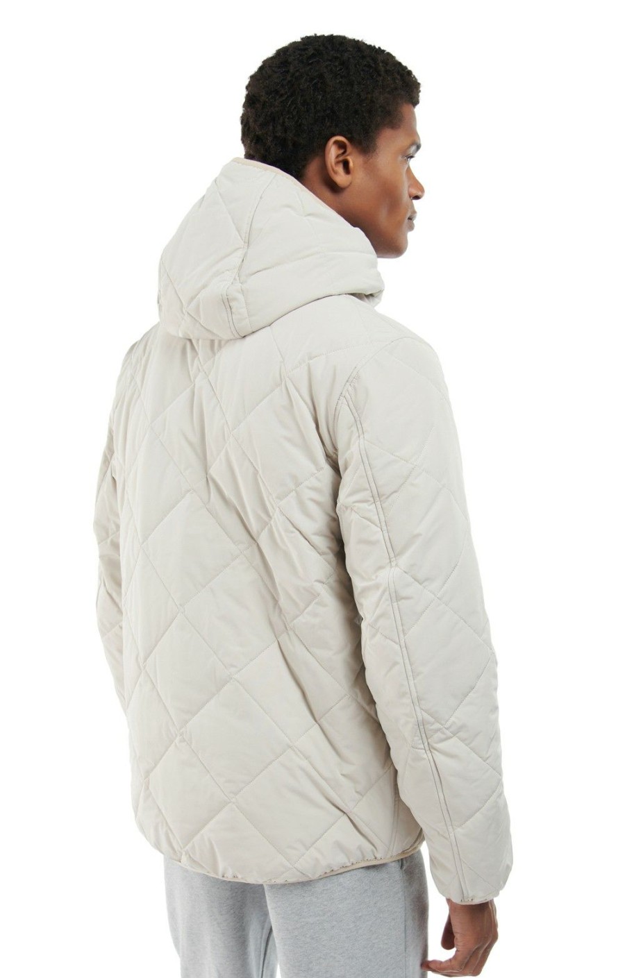 Menswear * | Men'S Barbour Hooded Liddesdale Quilt Mist