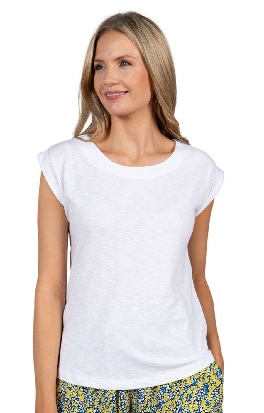 Ladieswear * | Ladies Lily & Me Surfside Tee Ecru