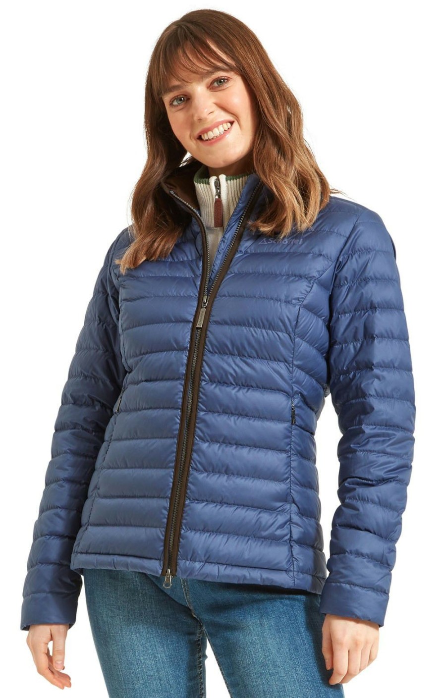 Ladieswear * | Ladies Schoffel Hambleton Down Jacket Stone Blue