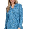 Ladieswear * | Ladies Lily & Me Grange Tunic Texture Blue