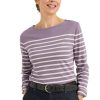 Ladieswear * | Ladies Seasalt Sailor Shirt Falmouth Breton Echium Chalk