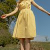 Ladieswear * | Ladies Barbour Abbey Dress Sunrise Yellow/Check