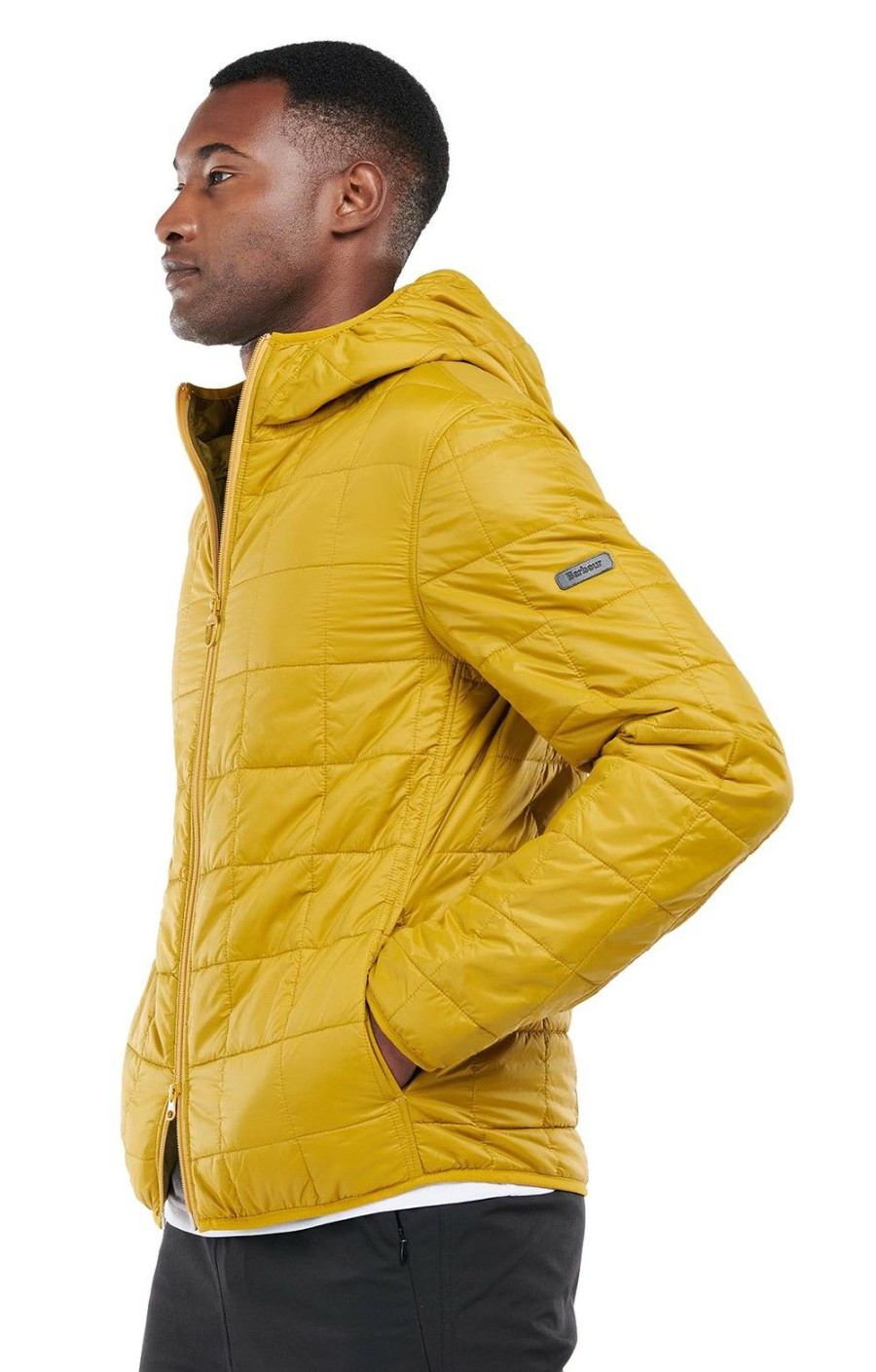 Menswear * | Men'S Barbour Lowland Quilted Jacket Amber Green