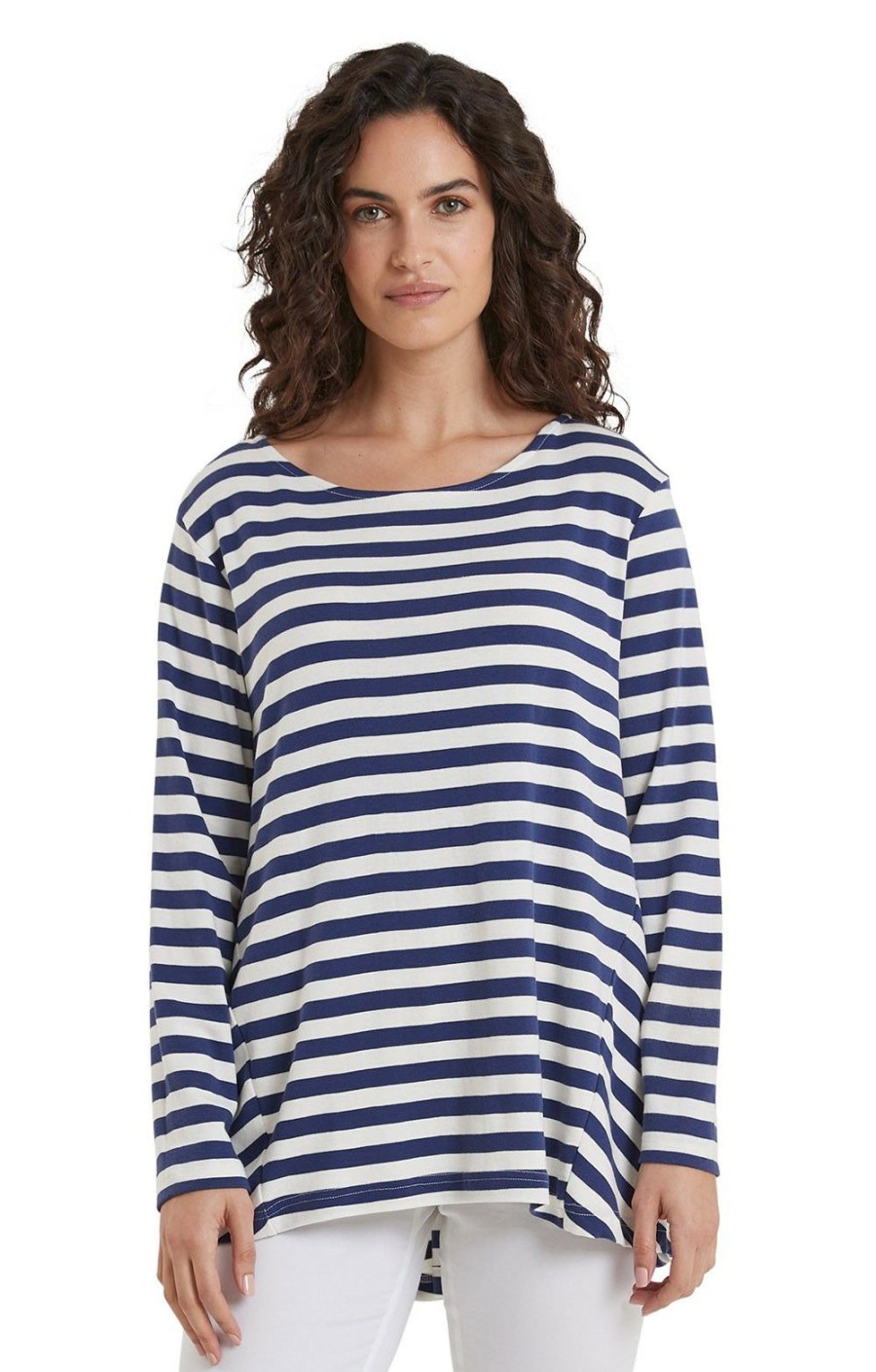 Ladieswear * | Ladies Adini Thalia Tunic Coastal Stripe