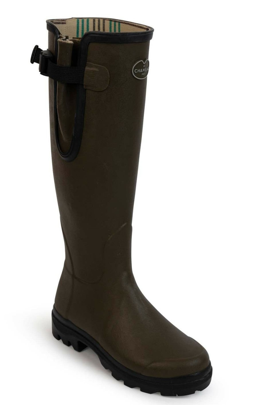 Ladieswear * | Ladies Cotton Lined Gusset Welly Olive