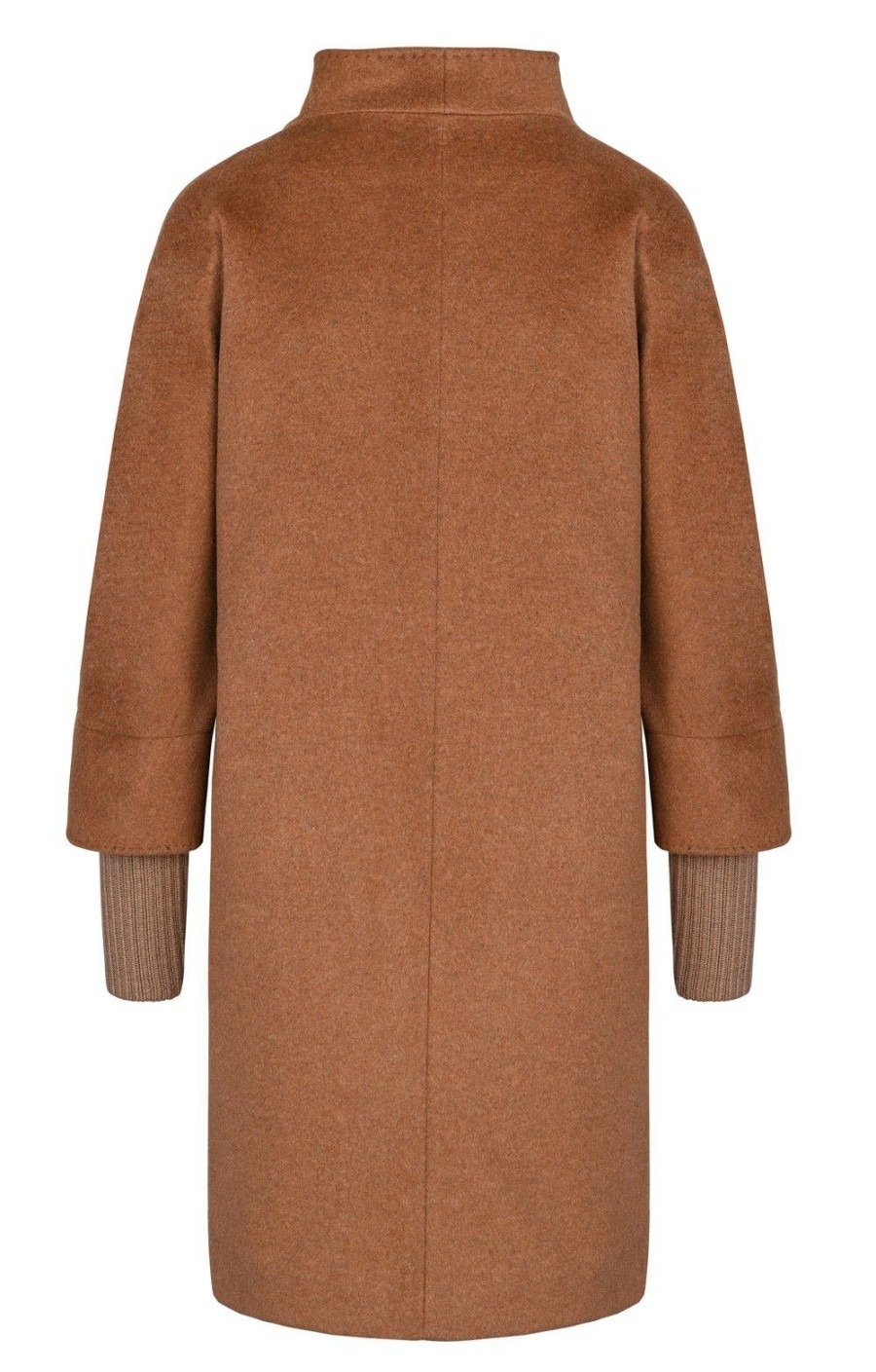 Ladieswear * | Ladies Cinzia Rocca Knit Trim Coat Vicuna