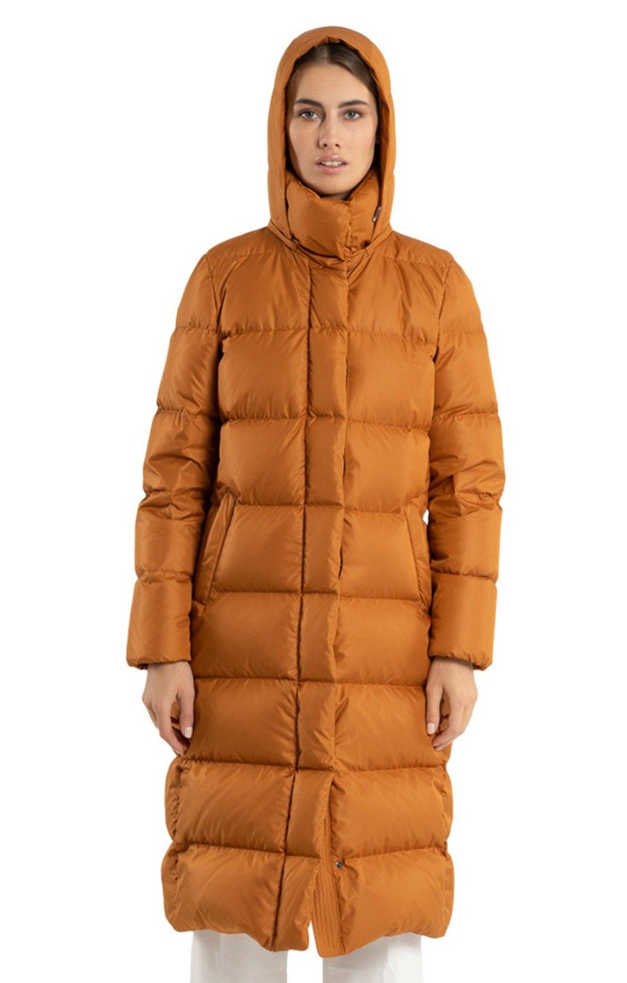 Ladieswear * | Ladies Inga Down Coat Orange