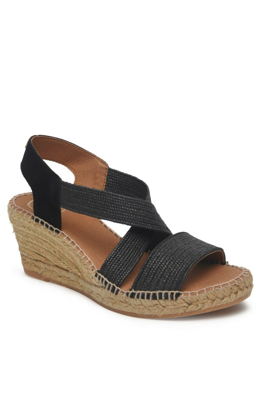 Ladieswear * | Ladies Toni Pons Espadrille Wedge Sandals Black