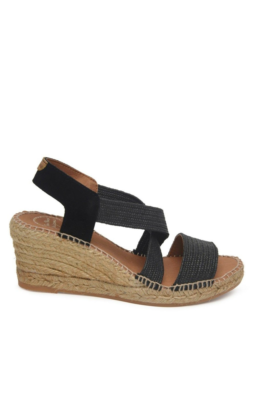 Ladieswear * | Ladies Toni Pons Espadrille Wedge Sandals Black