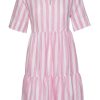 Ladieswear * | Stripe Tier Dress Pink/White