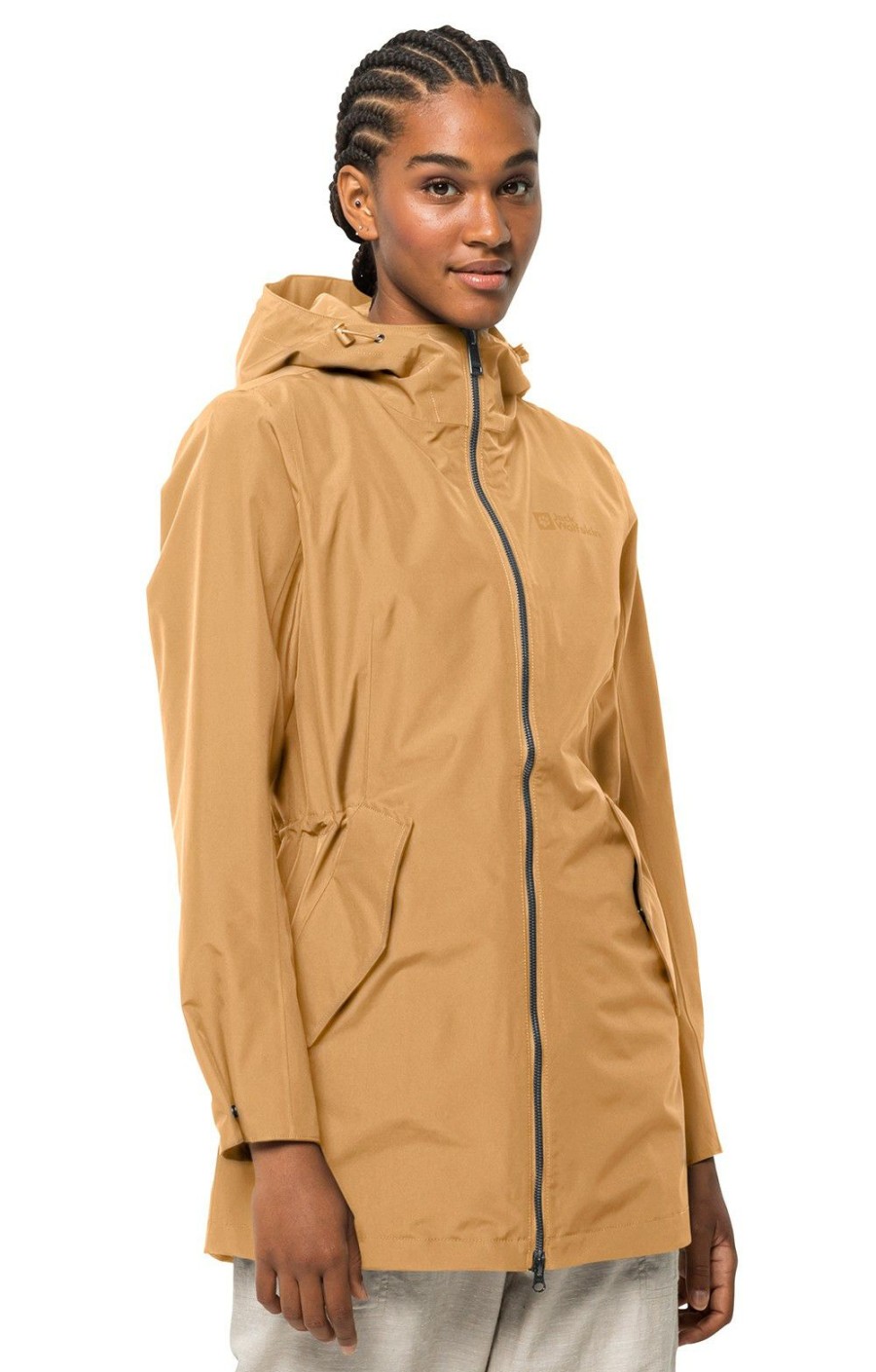 Ladieswear * | Ladies Jack Wolfskin Dakar Parka Honey Yellow