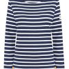 Ladieswear * | Ladies Lazy Jacks Stripe Breton Top Marine