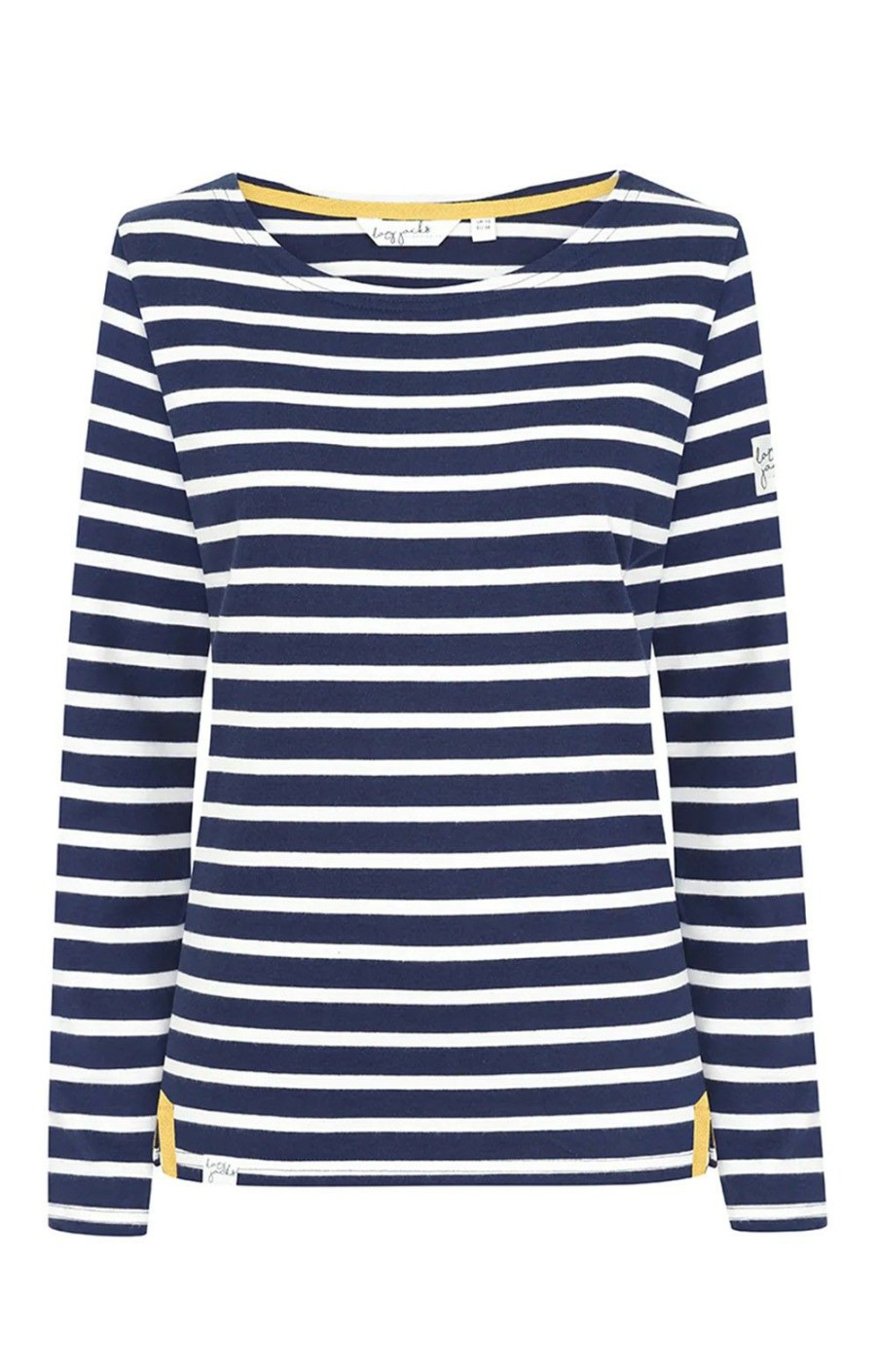 Ladieswear * | Ladies Lazy Jacks Stripe Breton Top Marine