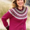 Ladieswear * | Ladies Alpine Short Cardigan Raspberry