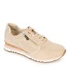 Ladieswear * | Ladies Marco Tozzi Zip Side Trainer Dune