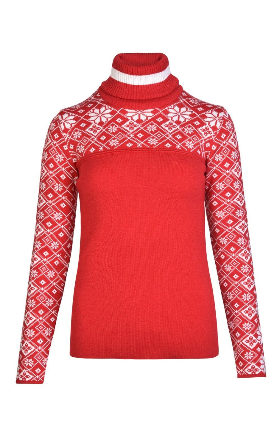 Ladieswear * | Ladies Dale Of Norway Mount Red Sweater Raspberry/White