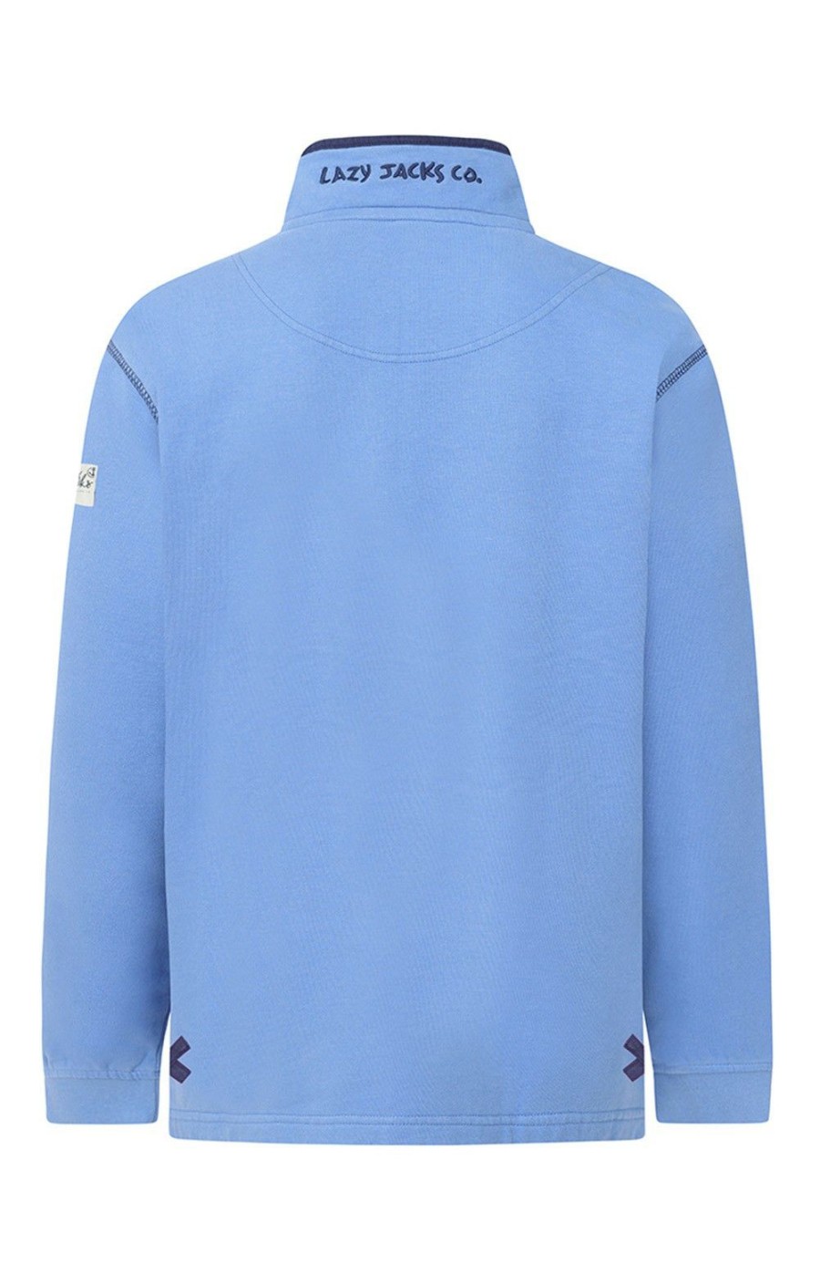 Ladieswear * | Ladies Lazy Jacks 1/4 Zip Sweatshirt Azure