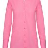 Ladieswear * | Ladies Oversized Collared Blouse Pink