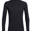 Menswear * | Mens Icebreaker Oasis Long Sleeve Half Zip Black