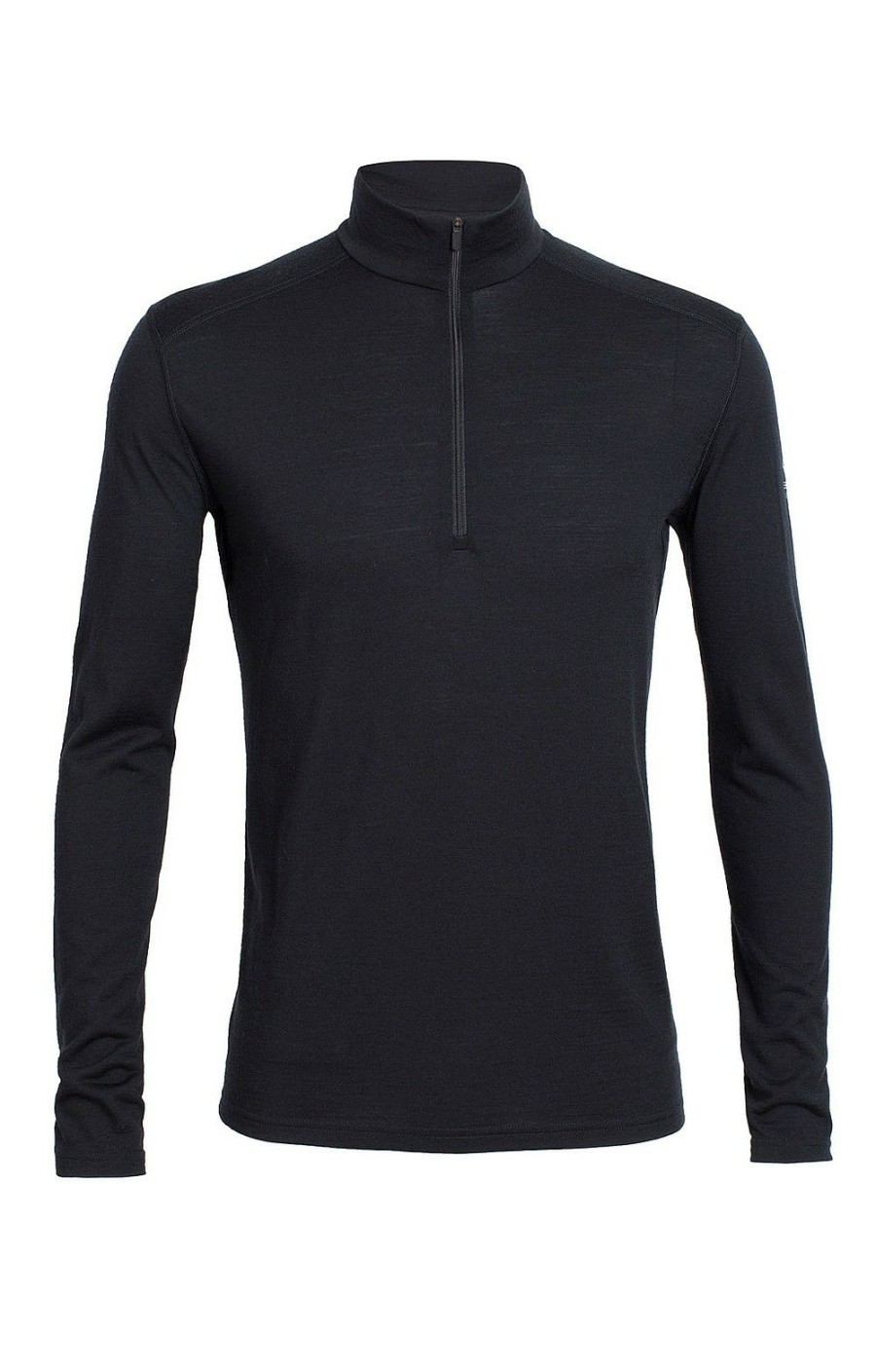 Menswear * | Mens Icebreaker Oasis Long Sleeve Half Zip Black