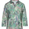 Ladieswear * | Ladies Batwing Blouse Marine Print